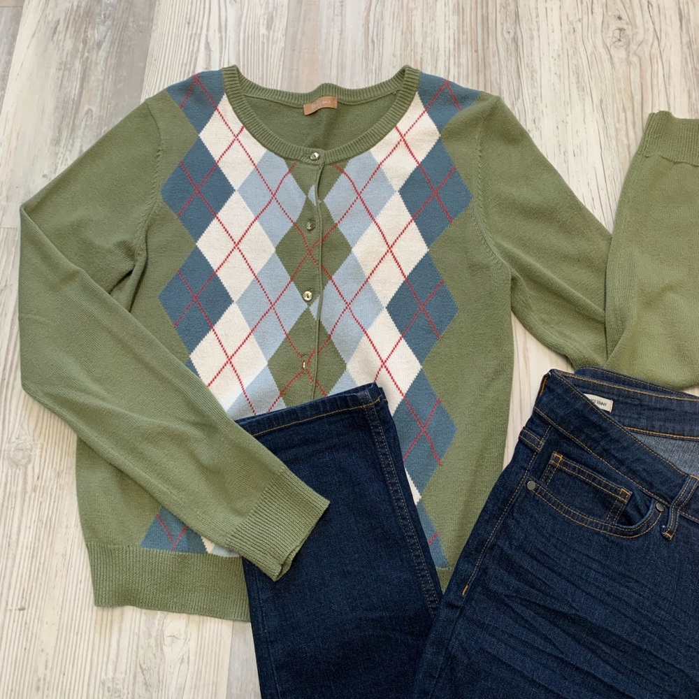 Olive Green Argyle